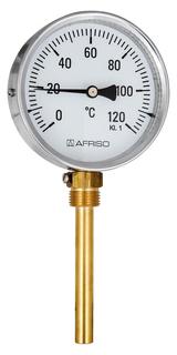 AFRISO Bimetall-Industriethermometer BiTh 100 I 0/160C 150mm 1/2 rad Kl.1