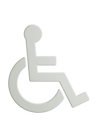 Artikelbild 1 des Artikels „HEWI Symbol Rollstuhl 801 135x150x3mm, selbstkl., matt, lichtgrau lichtgrau“