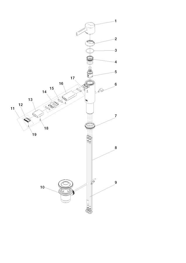 Artikelbild 4 des Artikels „Dornbracht Bidet-Einhandmischer IMO Ausl. 125mm, mit Ablaufgarnitur, chrom chrom“