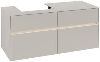 V&B Waschtischunterschrank Collaro 120x54,8x50cm, WT l, LED 8,8 W, soft Gr
