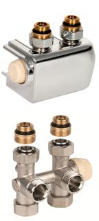 Resideo THM-Vtl. Therafix Universal 3/4" Euroconus, c, 2-Rohr, MS vn, f KHK