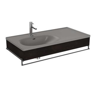 VitrA Bad Möbelwaschtisch-Set Equal 102,5 x 52 cm, mit Möbelwaschtisch asymmetrisch, steingrau