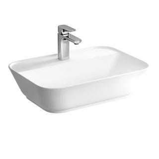 VitrA Aufsatzwaschtisch Geo 59,5x42,5cm, re, 1 HL mi, we. hgl, o. ÜL