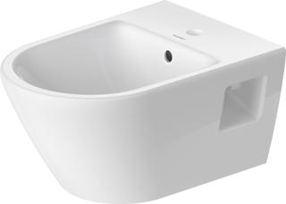 Duravit Wand-Bidet D-Neo 37x54cm, m HL, ÜL, Hahnlochbank, weiß