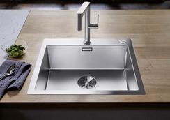 Blanco Becken CLARON 500-IF/A DURINOX 56x51cm, ES Dur., m Ablauffernbedienung