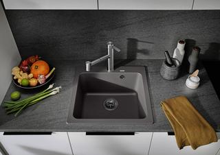 Blanco Becken NAYA 5 SILGRANIT 51,5x51cm, we., ohne Ablauffernbedienung