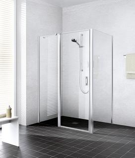 Kermi Pendelt. LIGA 1-flg. mit Festfeld 110x185cm, silb. hgl, G kl, re, a. DW