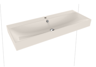 Kaldewei Wand-Waschtisch SILENIO 3046 120x40cm, 3 Hahnl., sw ma, P-E, pergamon