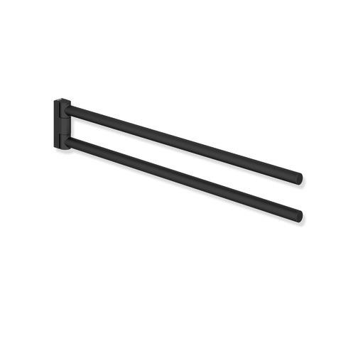 Artikelbild 1 des Artikels „HEWI Handtuchhalter System 162 445x70mm, pulverbes, sw tiefmatt, 2-tlg. 445 x 70 mm | pulverbeschichtet, schwarz tiefmatt“