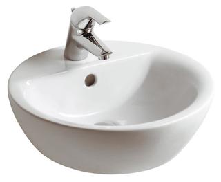 Ideal-Standard Aufsatzschale Connect Sphere 43 x 43 cm, mit Hahnloch und Überlauf