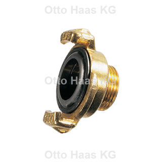 HAAS Schnellkupplung 1/2", mit AG, Messing poliert