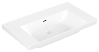 V&B Schrank-Waschtisch Subway 3.0 80x47cm, eckig, mit Überlauf, weiß