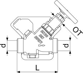 FORMAT Tec Rotguss-Freistromventil 1 1/2", AG, nichtst., mit 2 Stopfen, AG