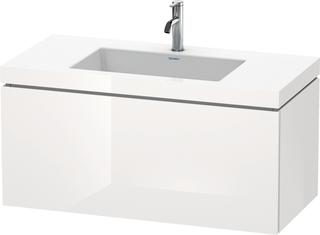 Duravit WT-Unterschrank c-bonded L-Cube 100x48cm, 1 HL, we. hgl, 1 Ausz., wandh