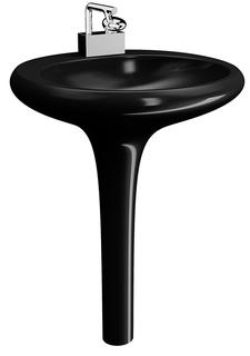 VitrA Bad Waschtisch Istanbul 60,5 x 61,5 cm, integrierte Standsäule, ohne Überlauf, 1 Hahnloch mittig