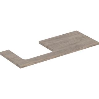 Geberit Waschtisch-Platte One 120x3x47cm, Nu hick. Ho., l, f AWT re