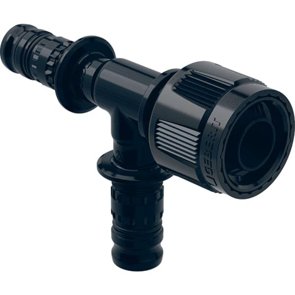 Artikelbild 1 des Artikels „Geberit Übergangs-T-Stück Mepla d 20, MF20, mit MasterFix, Abzweig, PVDF Ø 20 mm, MF20, mit MasterFix“