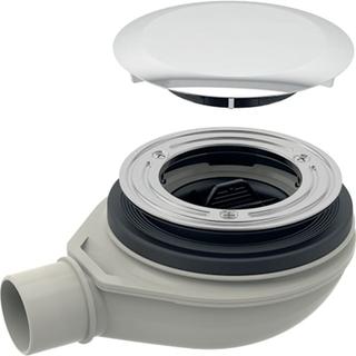 Geberit Duschwannenablauf d90 m AL-Dec., Höhe 30mm, Abg. a PP, hgl-vc