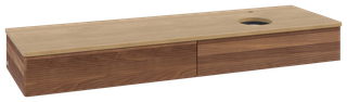 V&B WT-Unterschrank m F-Struktur Antao 160x50cm, HL, WBP-farbe hon. Oa, w. wal