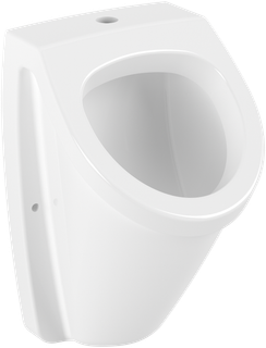 V&B Absaug-Urinal Newo 32x34cm, eckig, Zulauf von oben, weiß