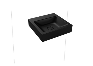 Kaldewei Wand-Waschtisch CONO 3079 50x50cm, o. Hahnl., ch, P-E, sw matt 100