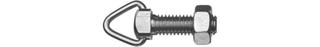 ASW Kettenhalter m Stift M 6x10mm, m 3-Kantb., MS verchr.