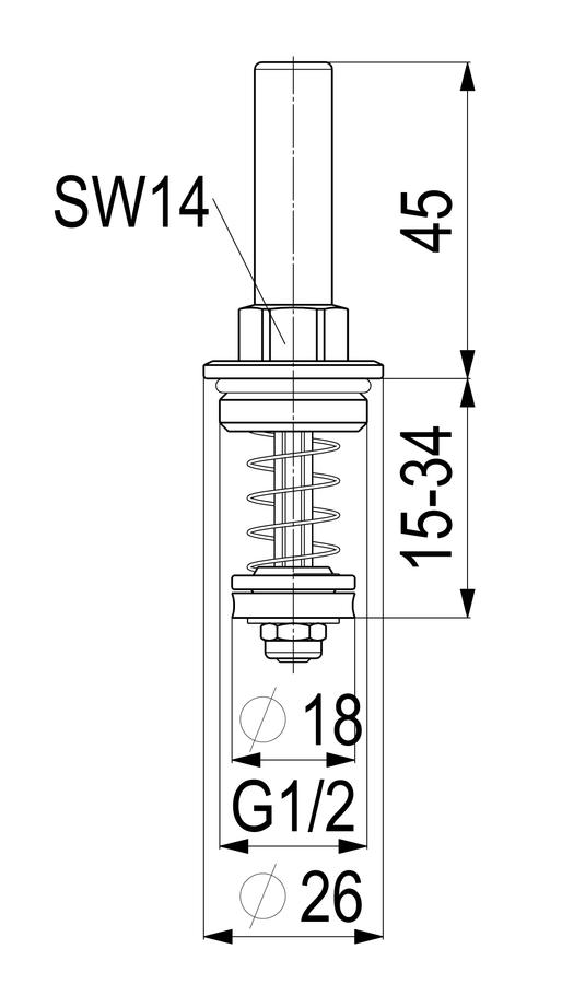 Artikelbild 2 des Artikels „Schlösser RFV-Oberteil 1820 DN 15, G 1/2, Messing, DIN-DVGW DN 15, G 1/2“