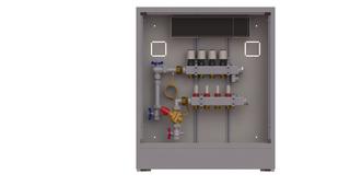 Wohnungsstation UnoFloor Control Unterputz, mit Tür und Rahmen