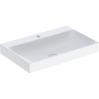 Geberit Waschtisch One 75cm, Hahnl. mit., o. ÜL, weiß KeraTect