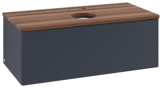 V&B WTU m F-Struktur -Beleuchtg. Antao 100x36x50cm, HL, WBP w wal, md bl. m Lac