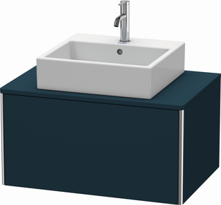 DU WT-Unterbau XSquare, 1 Auszug, wandh. 400x800x548mm,Nachtblau sdm. ES Ahorn