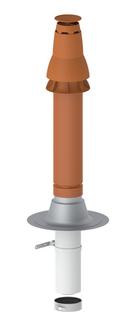 Remeha Grundbausatz RUD1 Flachdach PPS, konzentrisch, DN 80/125, rot