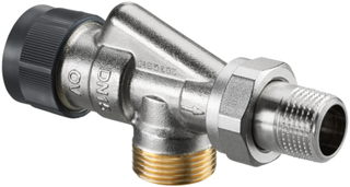 Oventrop Vorlauf-Axialventil Baureihe A DN 15, G 3/4 AGxRp 1/2, MS vernickelt