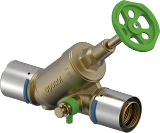 Uponor Schrägsitzventil S-Press PLUS 40mm, Messing