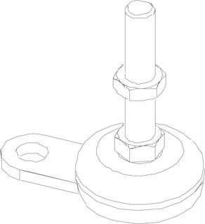 BOSCH Ersatzteil TTNR: 8738206776 Stellfuß M12x60