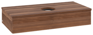 V&B WTU m F-Struktur -Beleuchtg. Antao 100x19x50cm, WBP-farbe w. wal, w. walnut