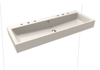 Kaldewei Wand-Doppel-WT PURO 3167-D 120x46, 2x3 HL, verchr., P-E, pergamon