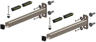 ATEC Schienenkonsolen-Set 480mm, Wand, verzinkt