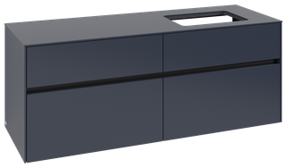 V&B Waschtischunterschrank Collaro 140x54,8x50cm, WT r, LED 10,4W, marine b