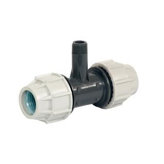 Plasson T-Stück Serie 18 90G, Gew-St., 63mmxR 3/4x63mm, Was. 16 b