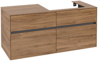 V&B Waschtischunterschrank Collaro 120x54,8x50cm, WT rechts, kansas oak