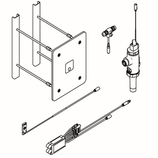 AR WC-Spüler, A3000open, elektronisch, DN20, Hinterwandmontage, 24 VDC