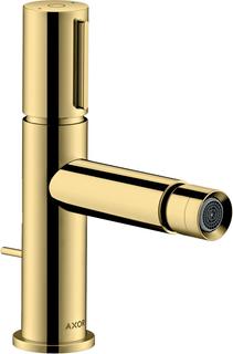 hansgrohe Bidet-EHM Axor Uno Select Ausl 124mm, m Zugst.Abl.Gar., pol. r gol