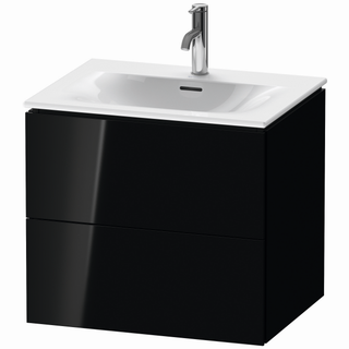 DU Waschtischunterbau wandh. L-Cube LC6305 Schwarz 481x620x550mm