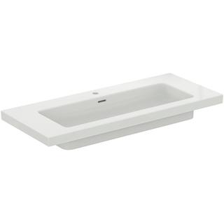 IS Möbel-Waschtisch Extra 121x51x15cm, m Hahnl. und Überlauf, weiß