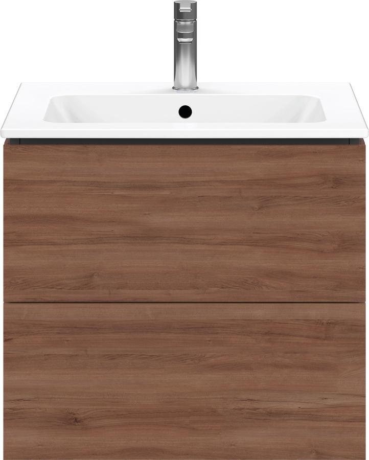 Artikelbild 2 des Artikels „DU Waschtischunterbau wandh. L-Cube LC6240 Nussbaum 481x620x550mm 2Sk. “