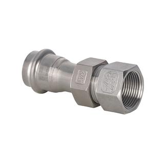 IBP Verschraubung PS4330G B Press Inox 15mmxRp 1/2, flach dichtend, Edelstahl