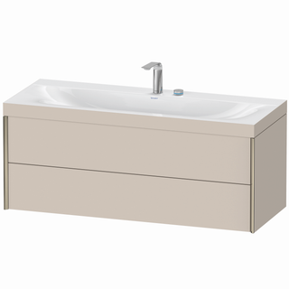 DU WTU XViu/Viu, 2 SchKa,503x1200x480mm 2 HL, champ.m./taupe, Rahmen 91 ES Ahorn