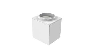 EMCO Mineralguss-Gäste-WT-Set evo 450mm, Türgr. re, Armaturenbohr. re, we.