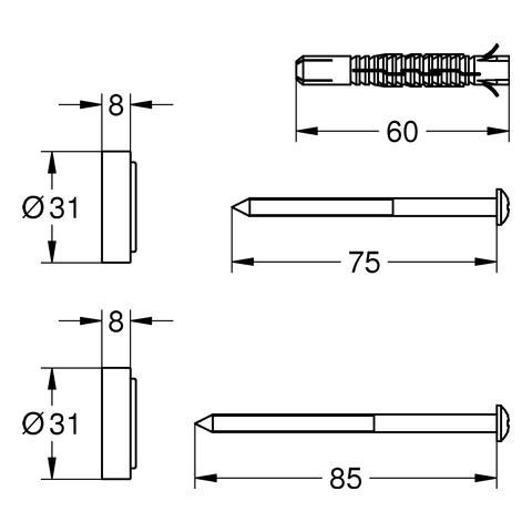 Artikelbild 3 des Artikels „GROHE Ausgleichsscheibe Tempesta stapelbar, für Duschsysteme, chrom chrom“